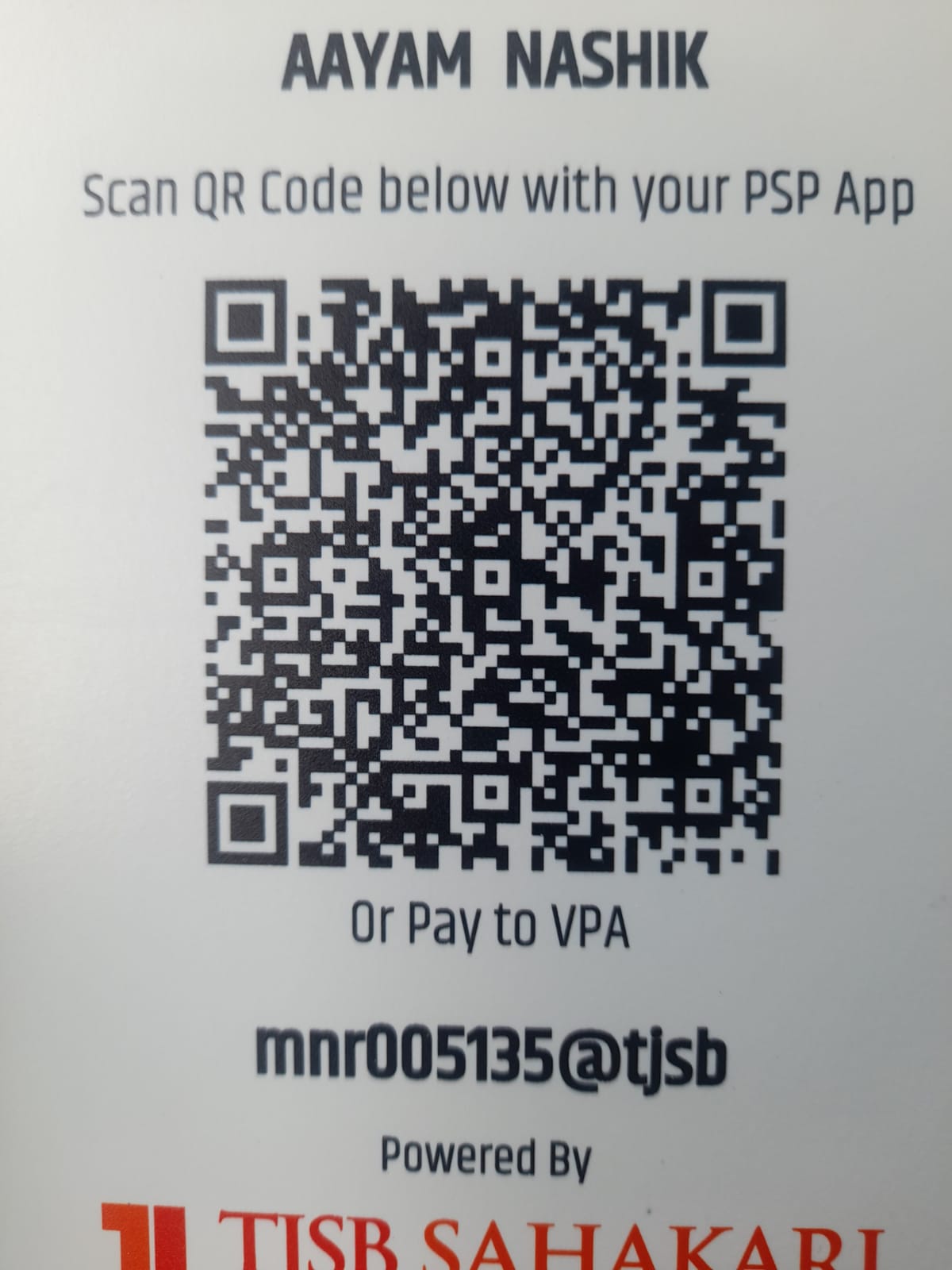 Bank QR Code